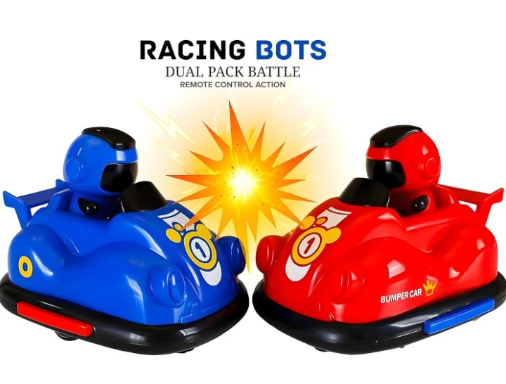 Four-Way Remote Control Bumper Cars Set for Kids (2pcs)