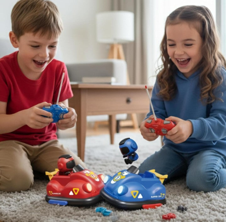 Four-Way Remote Control Bumper Cars Set for Kids (2pcs)