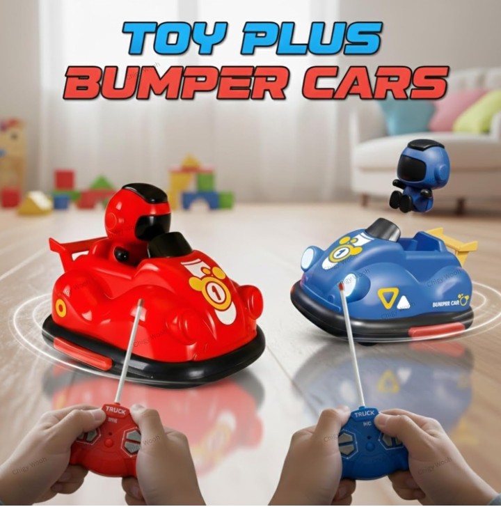 Four-Way Remote Control Bumper Cars Set for Kids (2pcs)