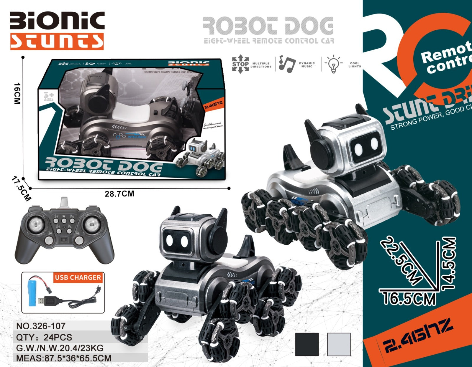 RC Robot Dog Car – Gesture Control Stunt & Deformation Toy for Kids