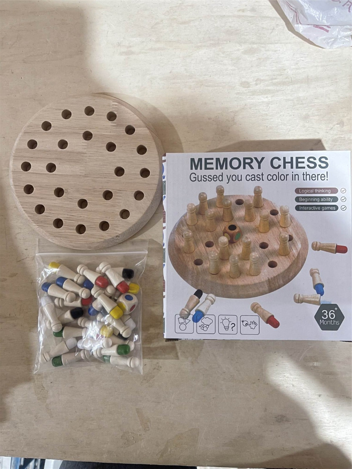 Colorful Wooden Memory Match Stick Game – Educational Toy for Kids