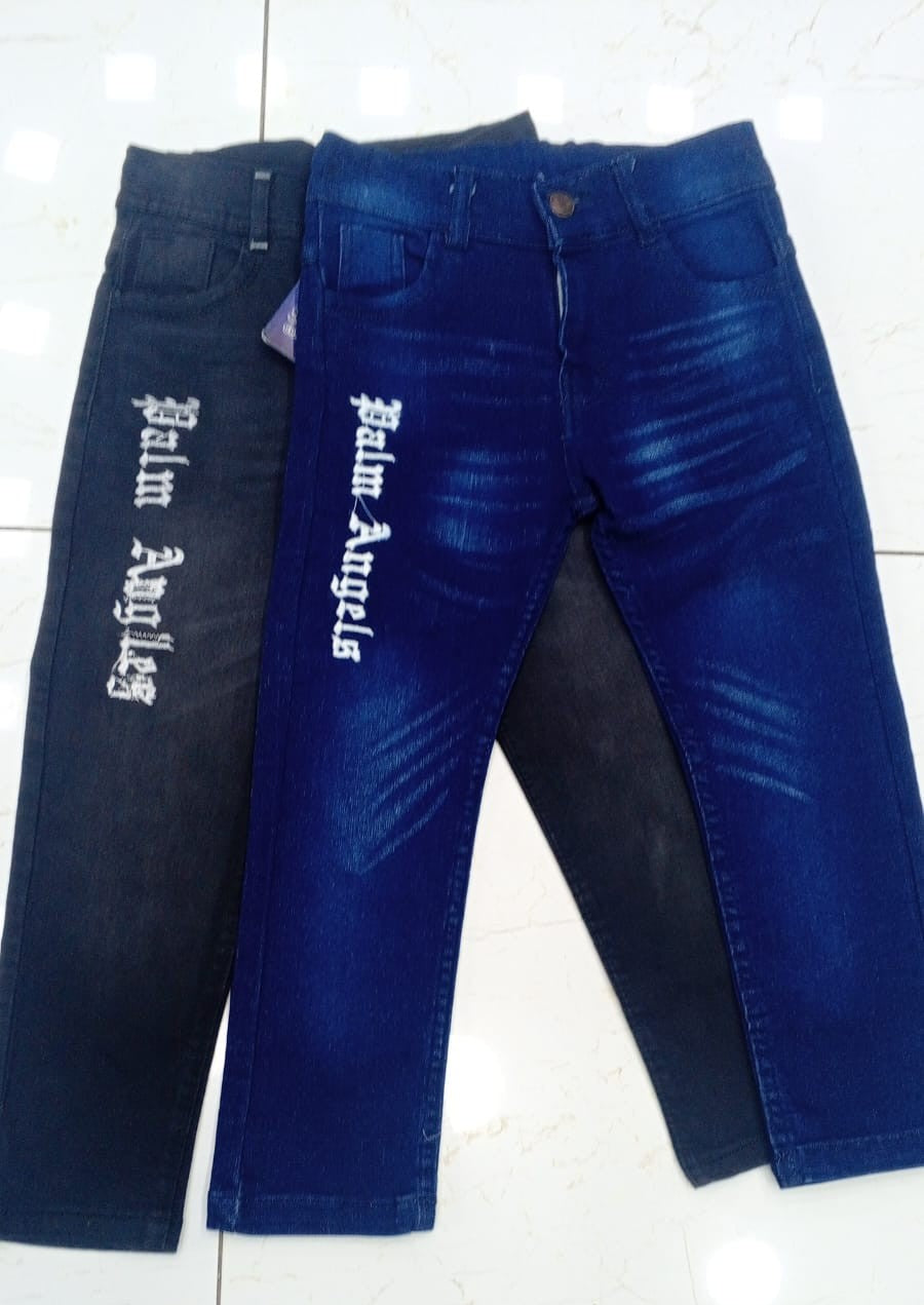 Boys' Graphic Print Denim Jeans – Slim Fit Pants - 1021