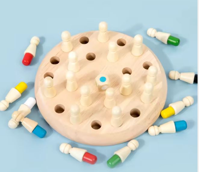 Colorful Wooden Memory Match Stick Game – Educational Toy for Kids