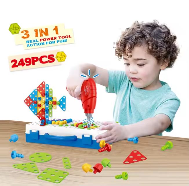 3D Magic Panel Puzzle Drilling Screw Creative Mosaic Toy 249pcs